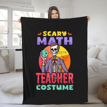 Discover Halloween Math Teacher Scary Math Teacher Costume Fleece Blankets
