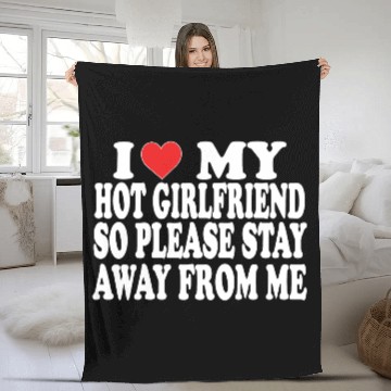 Discover I Love My Boyfriend Fleece Blankets | Cute Romantic Fleece Blankets
