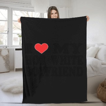 Discover I Love My Boyfriend Fleece Blankets | Cute Romantic Fleece Blankets