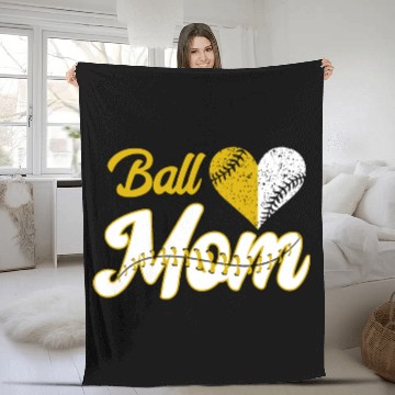 Discover Softball Mom Funny Mommy Mother's Day Fleece Blankets