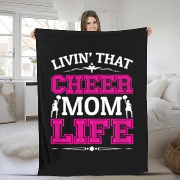 Discover Living Cheer Mom Life Cheerleading Mother's Day Fleece Blankets