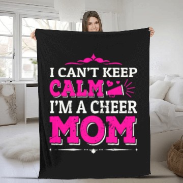 Discover Keep Calm Cheer Mom Cheerleading Mother's Day Fleece Blankets