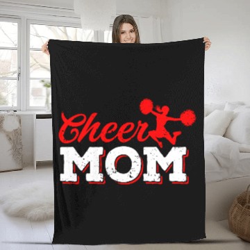 Discover Cheer Mom Funny Cheerleading Mommy Mother's Day Fleece Blankets