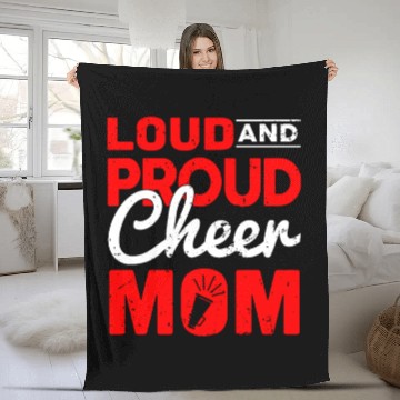 Discover Loud & Proud Cheer Mom Cheerleading Mother's Day Fleece Blankets
