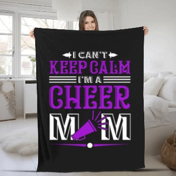 Discover Keep Calm Cheer Mom Cheerleading Mother's Day Fleece Blankets