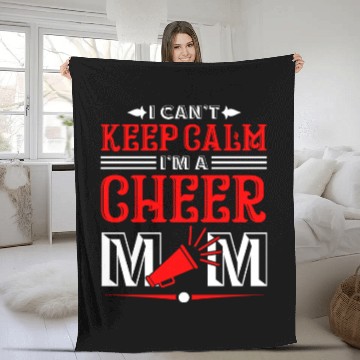 Discover Keep Calm Cheer Mom Cheerleading Mother's Day Fleece Blankets
