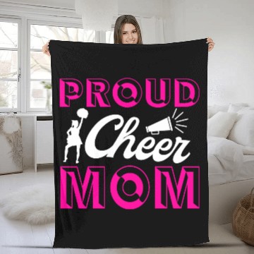 Discover Proud Cheer Mom Cheerleading Mommy Mother's Day Fleece Blankets