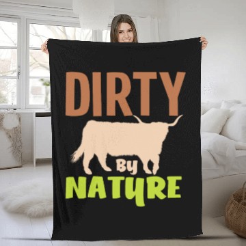 Discover Highland Cow Dirty By Nature Fleece Blankets