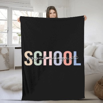 Discover School Psychologist School Psych Psychology Fleece Blankets