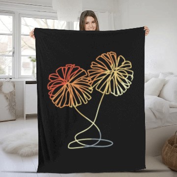 Discover Cheerleading Pom Poms Sketch Fleece Blankets