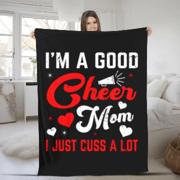 Discover A Good Cheer Mom Cheerleading Mommy Mother's Day Fleece Blankets