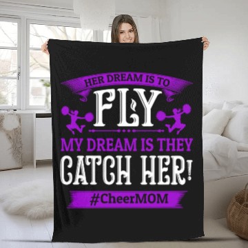 Discover Dream Cheer Mom Cheerleading Mommy Mother's Day Fleece Blankets