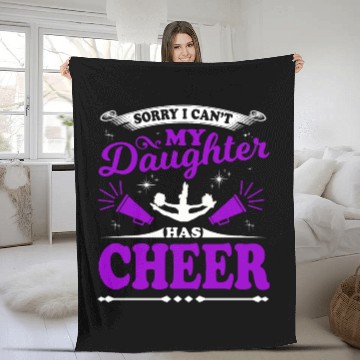 Discover My Daughter Cheer Mom Cheerleading Mother's Day Fleece Blankets
