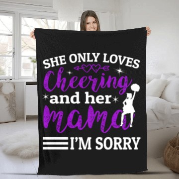 Discover Loves Cheer Mom Cheerleading Mommy Mother's Da Fleece Blankets