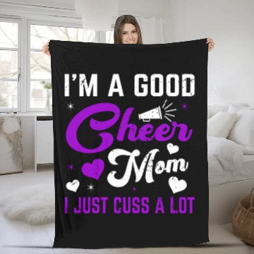 Discover A Good Cheer Mom Cheerleading Mommy Mother's Day Fleece Blankets