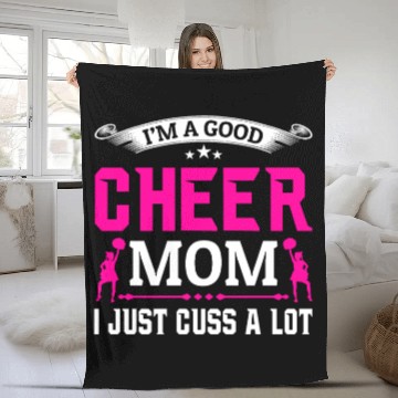 Discover A Good Cheer Mom Cheerleading Mommy Mother's Day Fleece Blankets