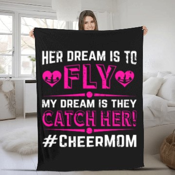 Discover Dream Cheer Mom Cheerleading Mommy Mother's Day Fleece Blankets