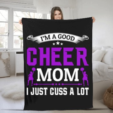 Discover A Good Cheer Mom Cheerleading Mommy Mother's Day Fleece Blankets