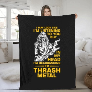 Discover Metalhead Art for Trash Metal Fan Fleece Blankets