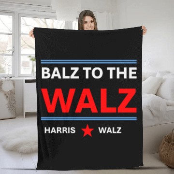 Discover Balz to the Walz | Tim Walz & Kamala Harris Fleece Blankets