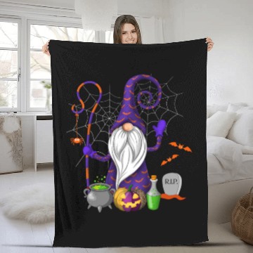 Discover Halloween Gnomes, Happy Halloween Fleece Blankets