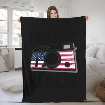 Discover New York Street Photography Fleece Blankets