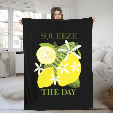 Discover Citrus Lover Squeeze the day Fleece Blankets