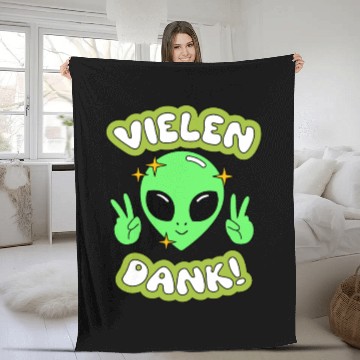 Discover Vielen Dank alien Fleece Blankets