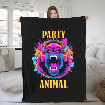 Discover Party Animal Gorilla Style - Fleece Blankets Design