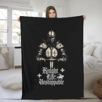 Discover Teutonic Order Gothic Armor - Surreal Vector Art Fleece Blankets