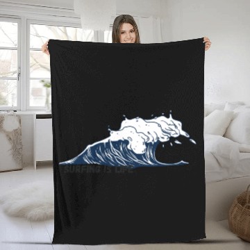 Discover Surfing is LIFE Fleece Blankets