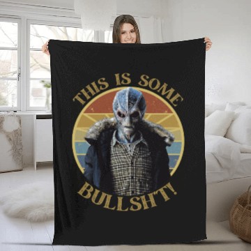 Discover Some bullsh*t retro sunset Resident Alien Fleece Blankets