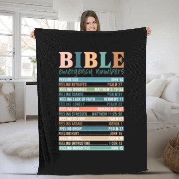 Discover Bible Emergency Numbers Nutrition Facts Fleece Blankets