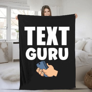 Discover Text Guru Text Gift V3, Typography Art, Fleece Blankets