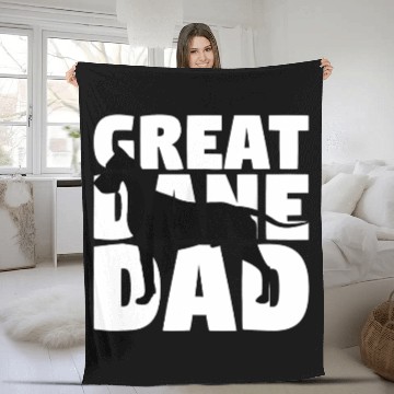 Discover Great Dane Dad Fleece Blankets Great Dane Father Dog Dad