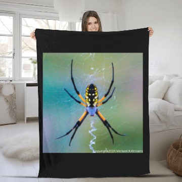 Discover Garden Spider Fleece Blankets