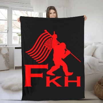 Discover Bigfoot FKH Flag LIKE US ON FACEBOOK # Fleece Blankets