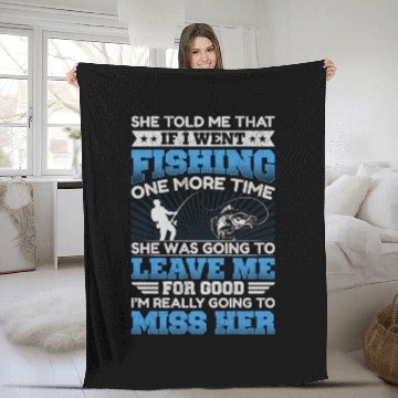 Discover FISHING ONE MORE TIME Fleece Blankets