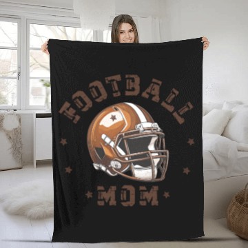 Discover Football Mom Mama Coquette Bow Funn Game Day Fleece Blankets