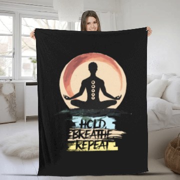 Discover Yin Yoga Lotus Pose Fleece Blankets