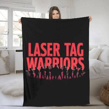 Discover Laser Tag Champion Retro Gamer Night Out Team Fleece Blankets