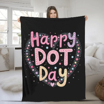 Discover Happy International Dot Day A Splash of Creativity Fleece Blankets