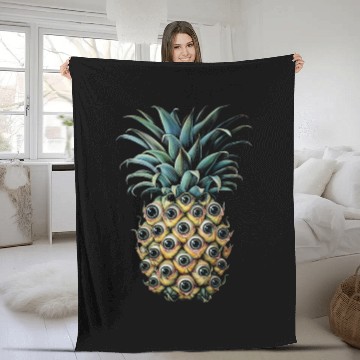 Discover Weirdcore Aesthetic Pineapple Eyes Human Eyeball S Fleece Blankets