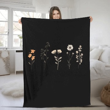 Discover Wild Flowers Bible Verse Floral Religious Fleece Blankets