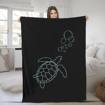 Discover Serene Turtle Drift Fleece Blankets