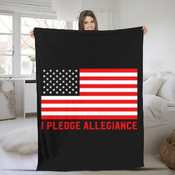 Discover Pledge Allegiance American Flag Patriotic Design Fleece Blankets