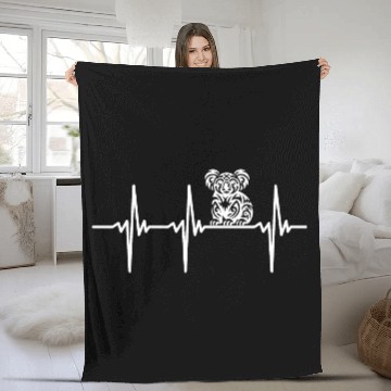 Discover Heartbeat For Cute Koala Marsupials Fleece Blankets