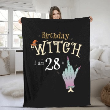 Discover Yes It's My Birthday - 29th Birthday Witch Funny Fleece Blankets