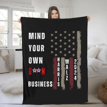 Discover Mind Your Own Damn Business Fleece Blankets