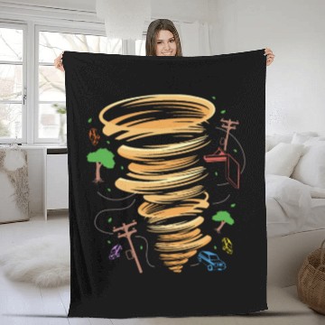Discover Funny Meteorologist Storm Weather Forecasting Fleece Blankets
